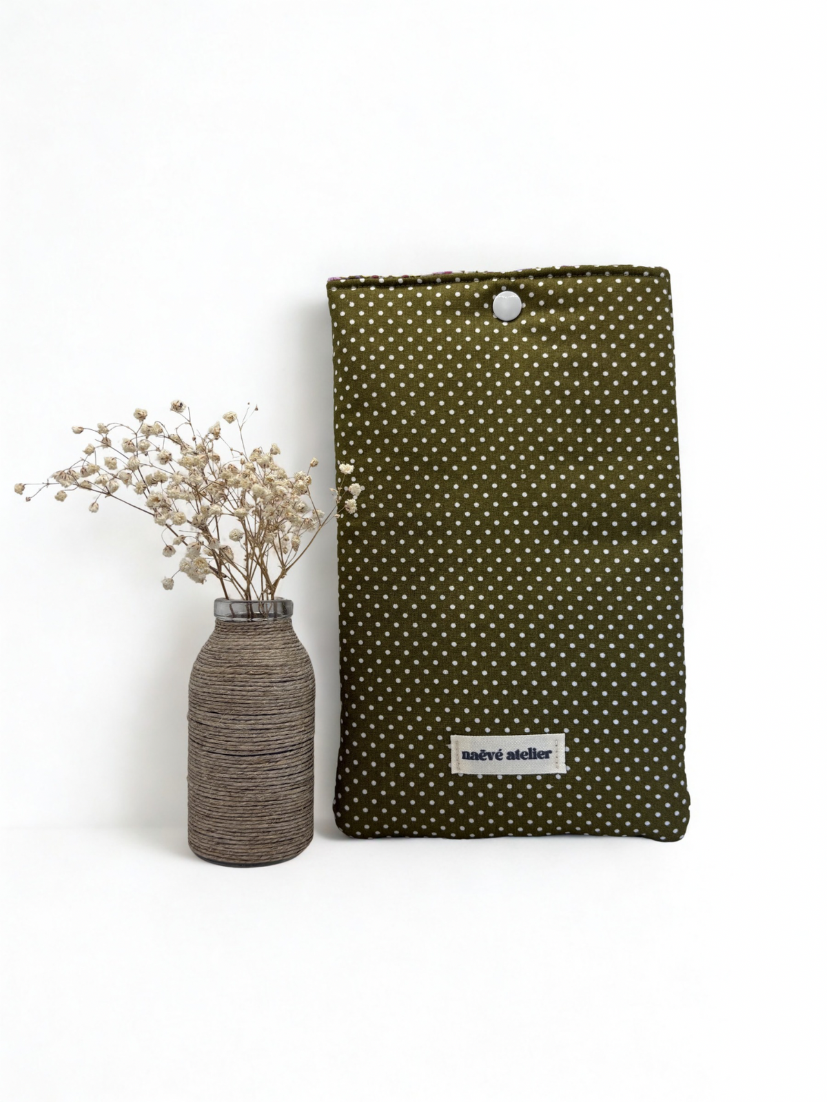 Housse livre dots vert