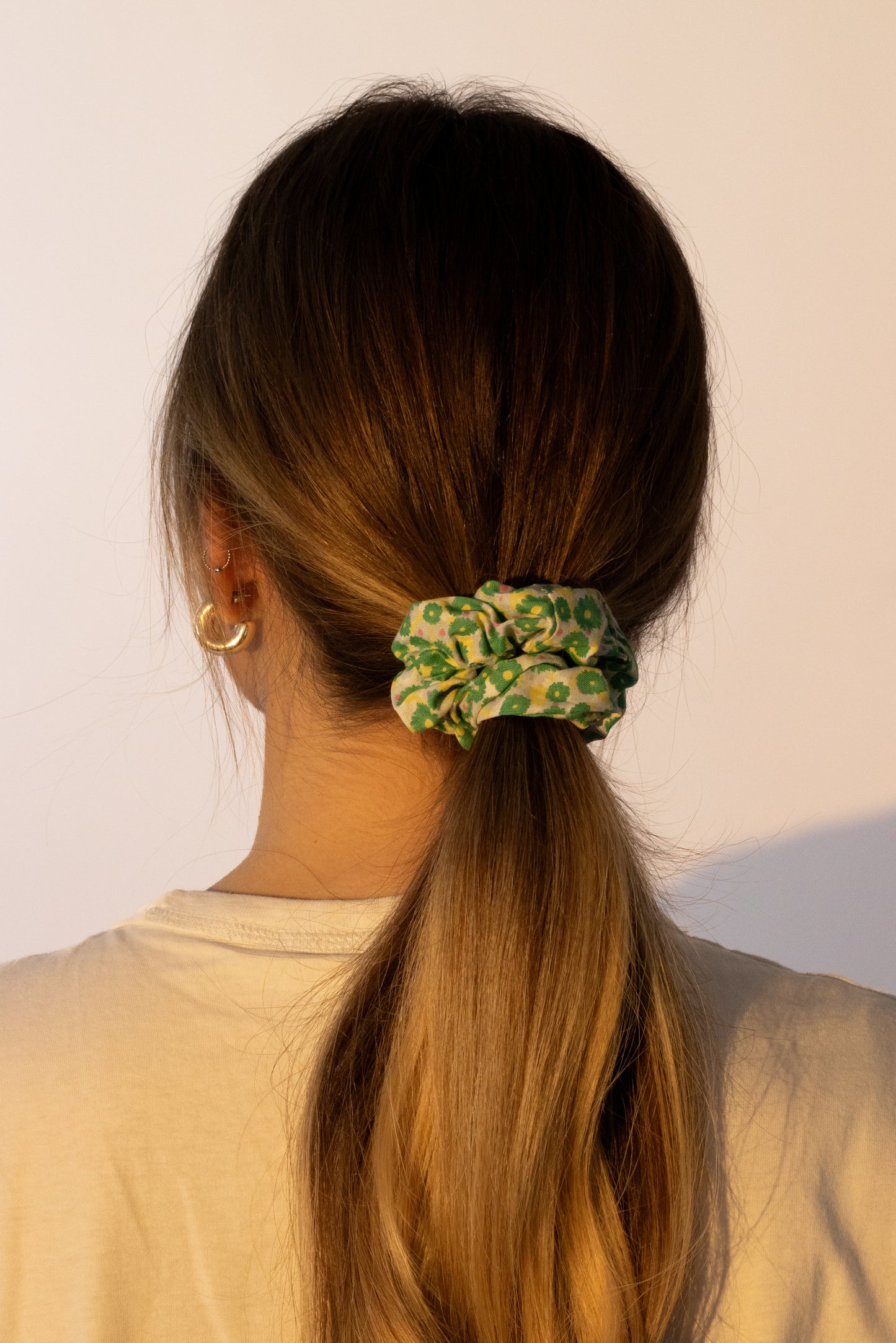 Chouchou fleuri vert
