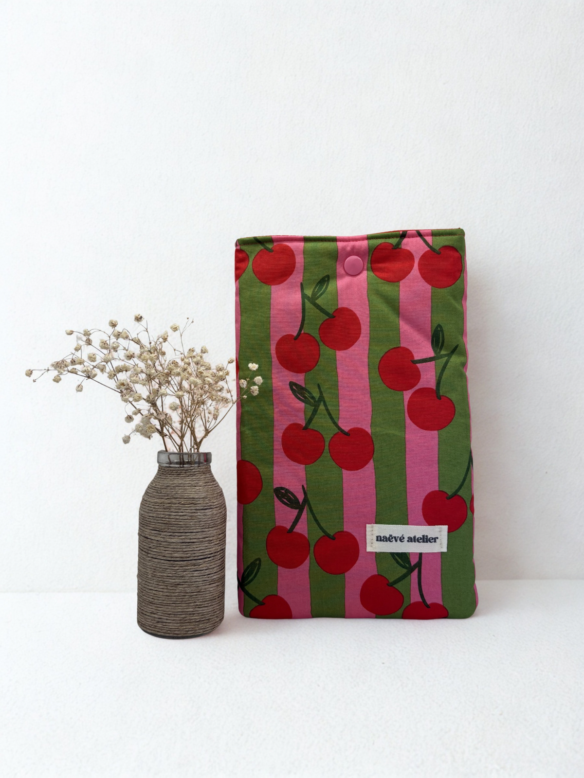 Housse livre cerise