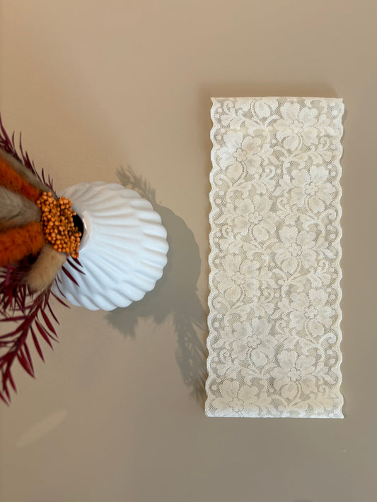 Bandeau dentelle écru
