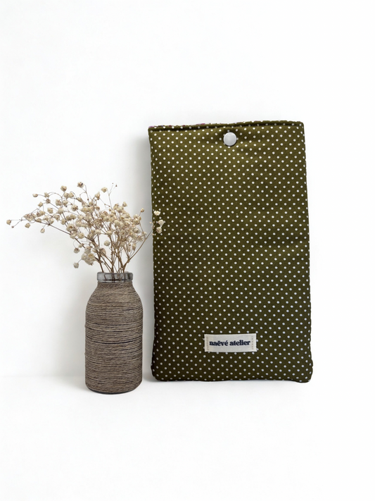 Housse livre dots vert