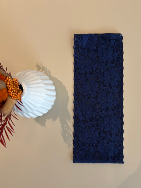 Bandeau dentelle marine