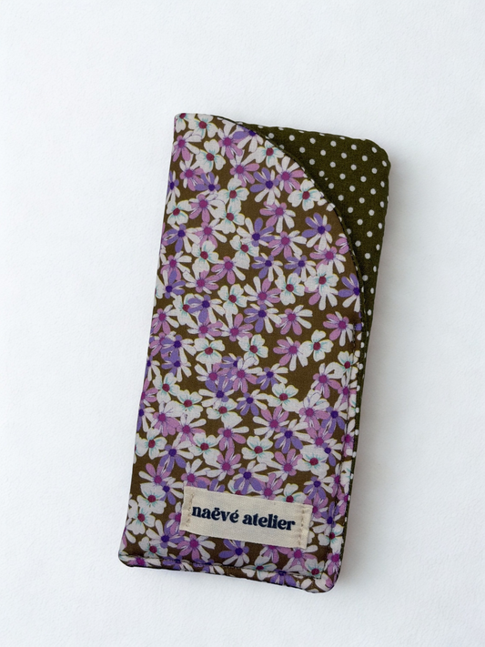 Étui à lunette fleuri