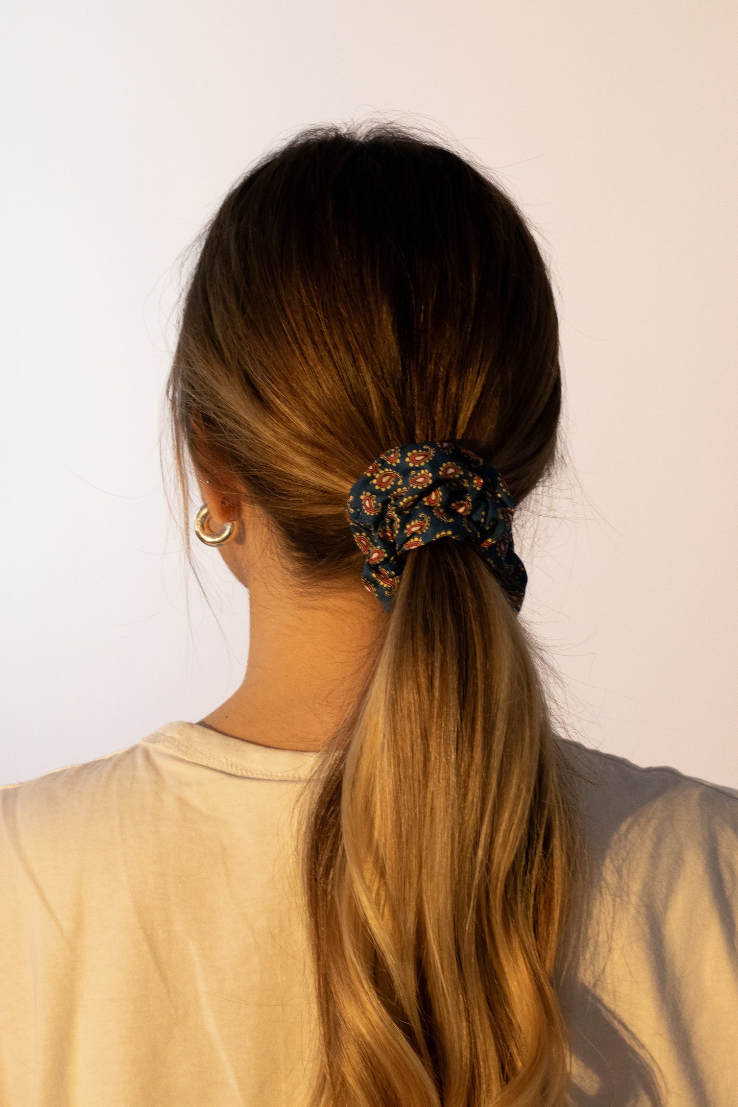 Chouchou bleu bohème