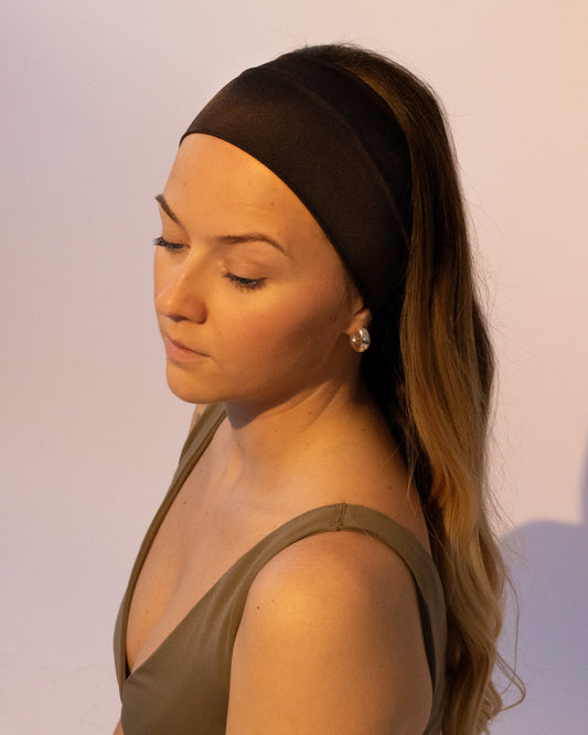 Bandeau sport marron irisé