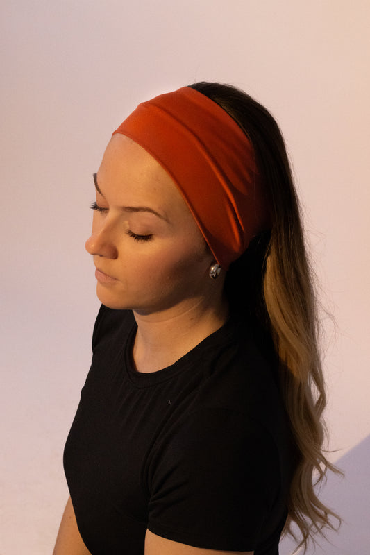 Bandeau sport terracotta