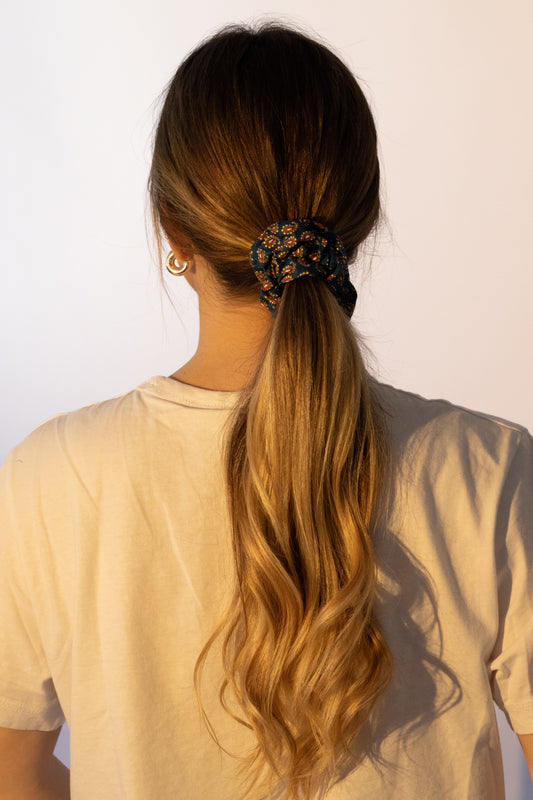 Chouchou bleu bohème