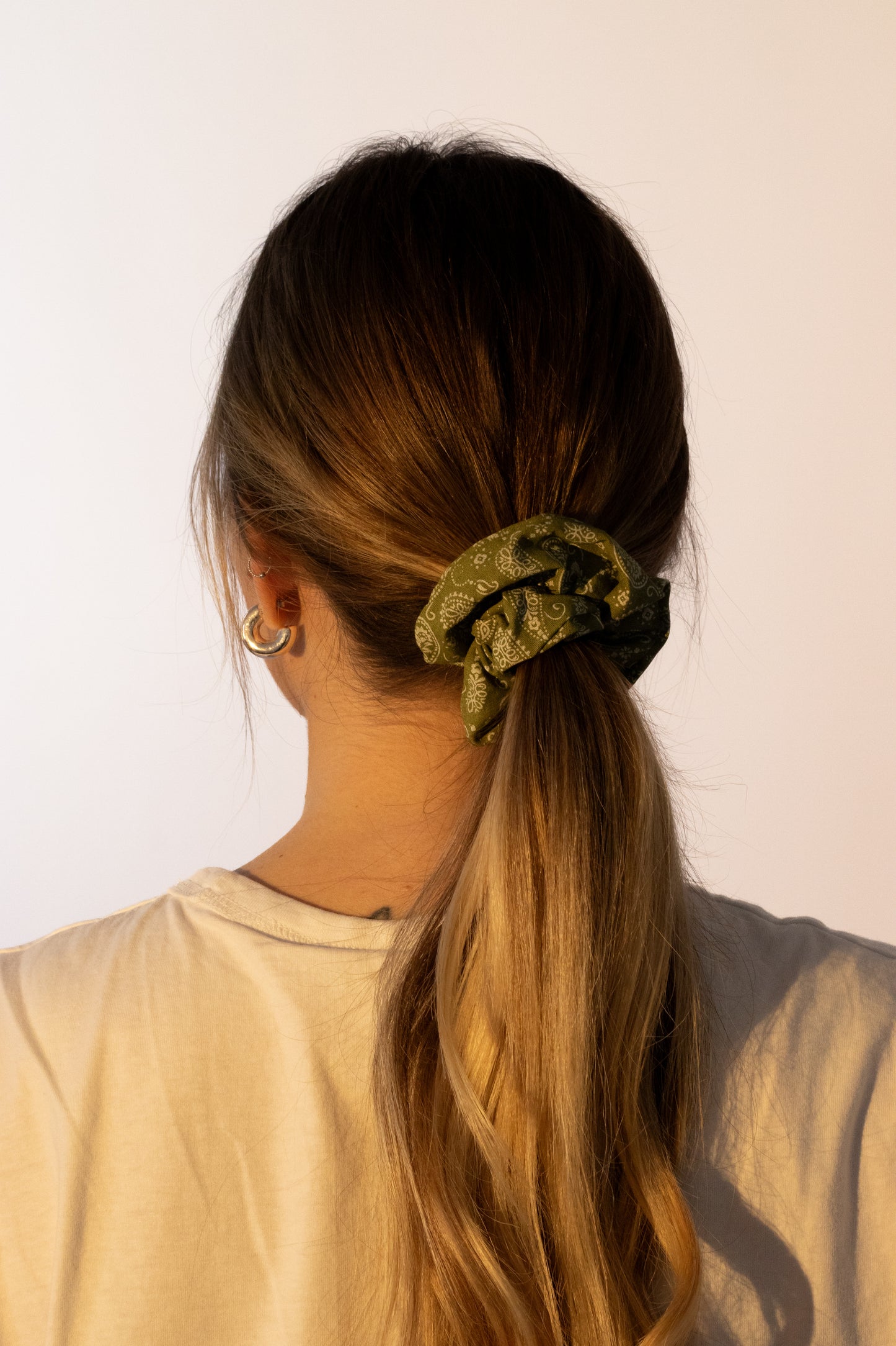 Chouchou bandana kaki